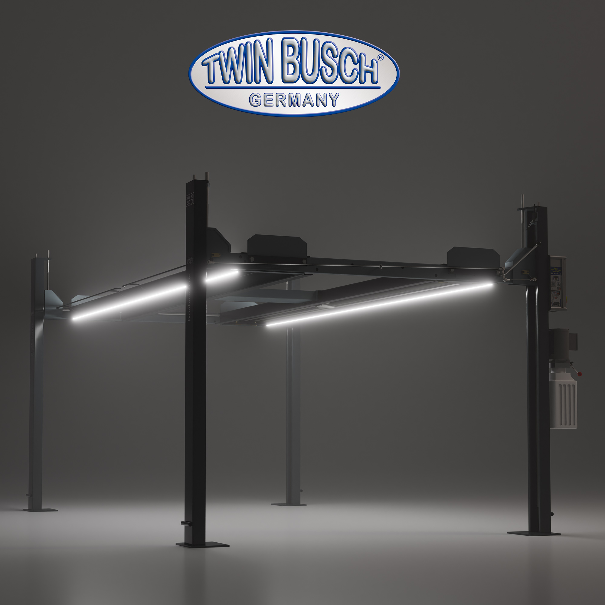 LED-belysning till fyrpelarlyft TW436