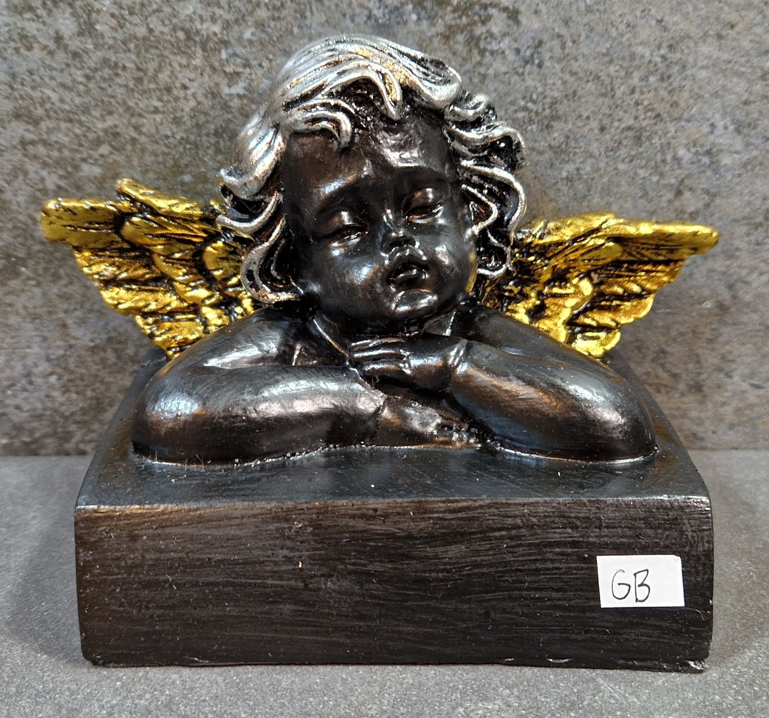 Ängel på platta - Staty - 10cm - 3