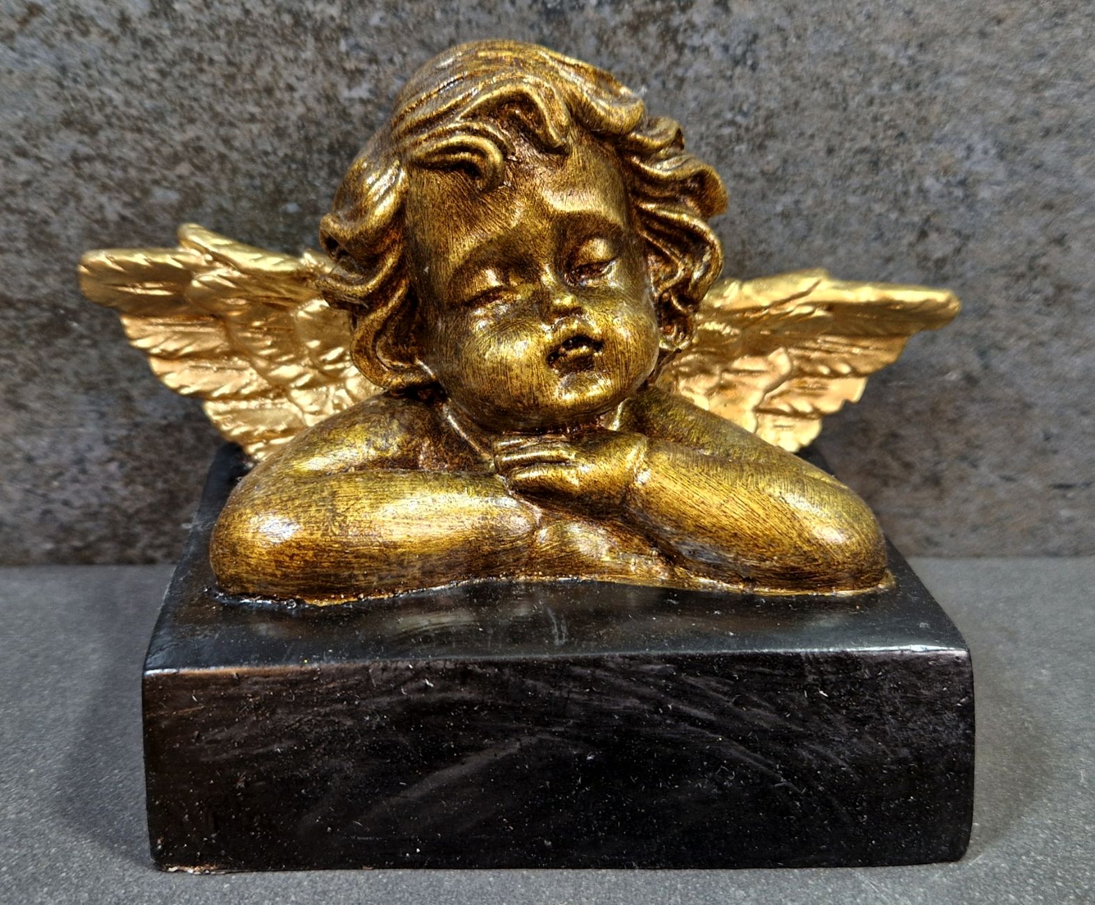 Ängel på platta - Staty - 10cm - 5