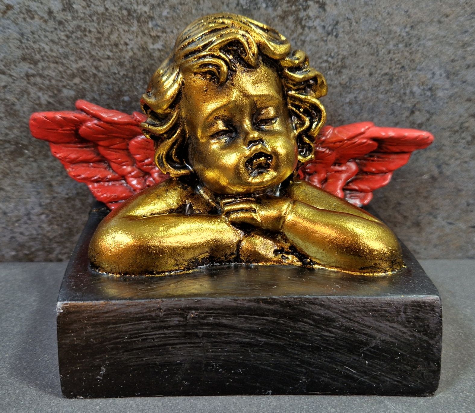 Ängel på platta - Staty - 10cm - 6