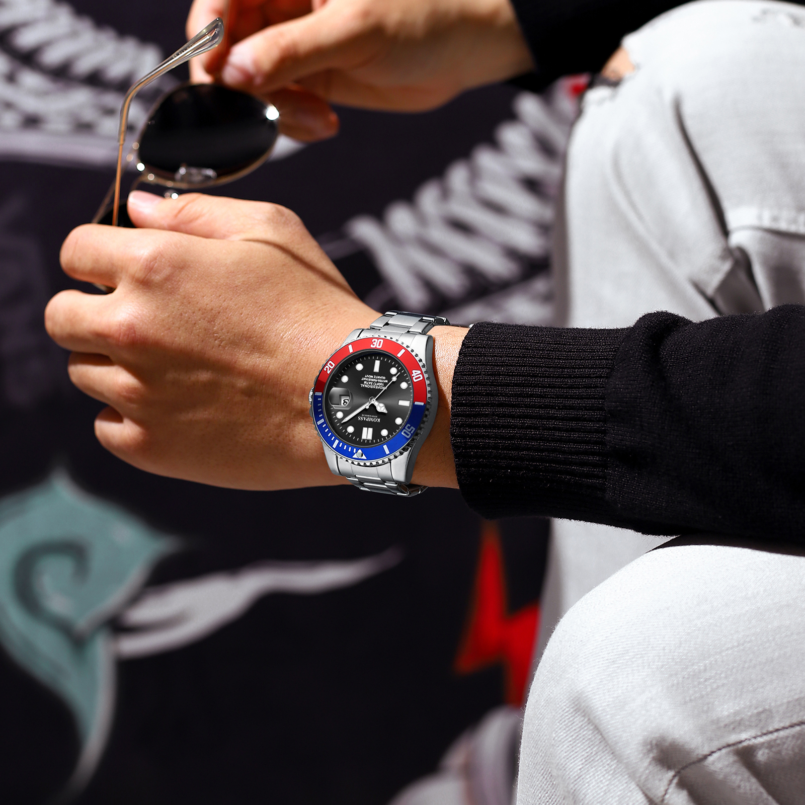 Kompass Grand Diver Blue / Red - 6