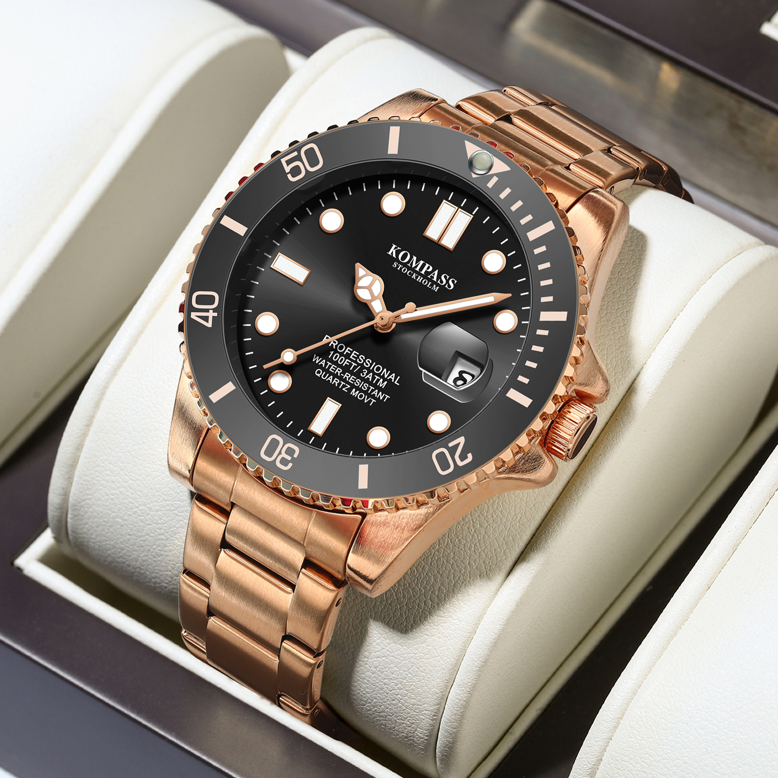 Kompass Grand Diver Rose Gold Black - 5