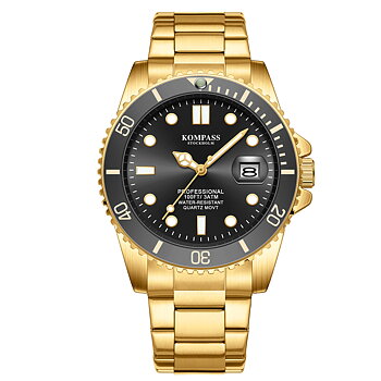 Kompass Grand Diver Gold Black