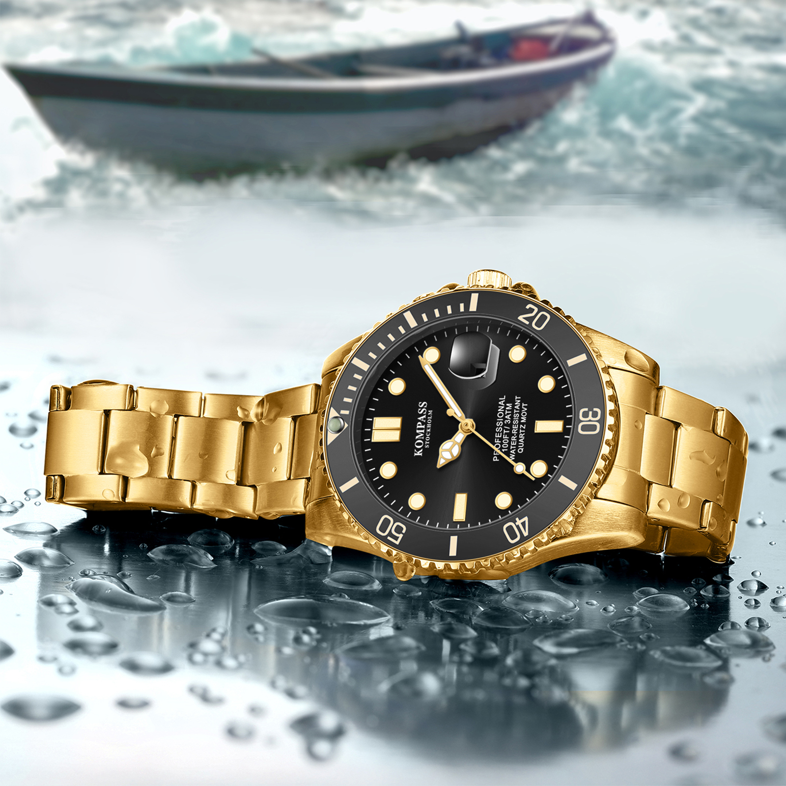 Kompass Grand Diver Gold Black - 7