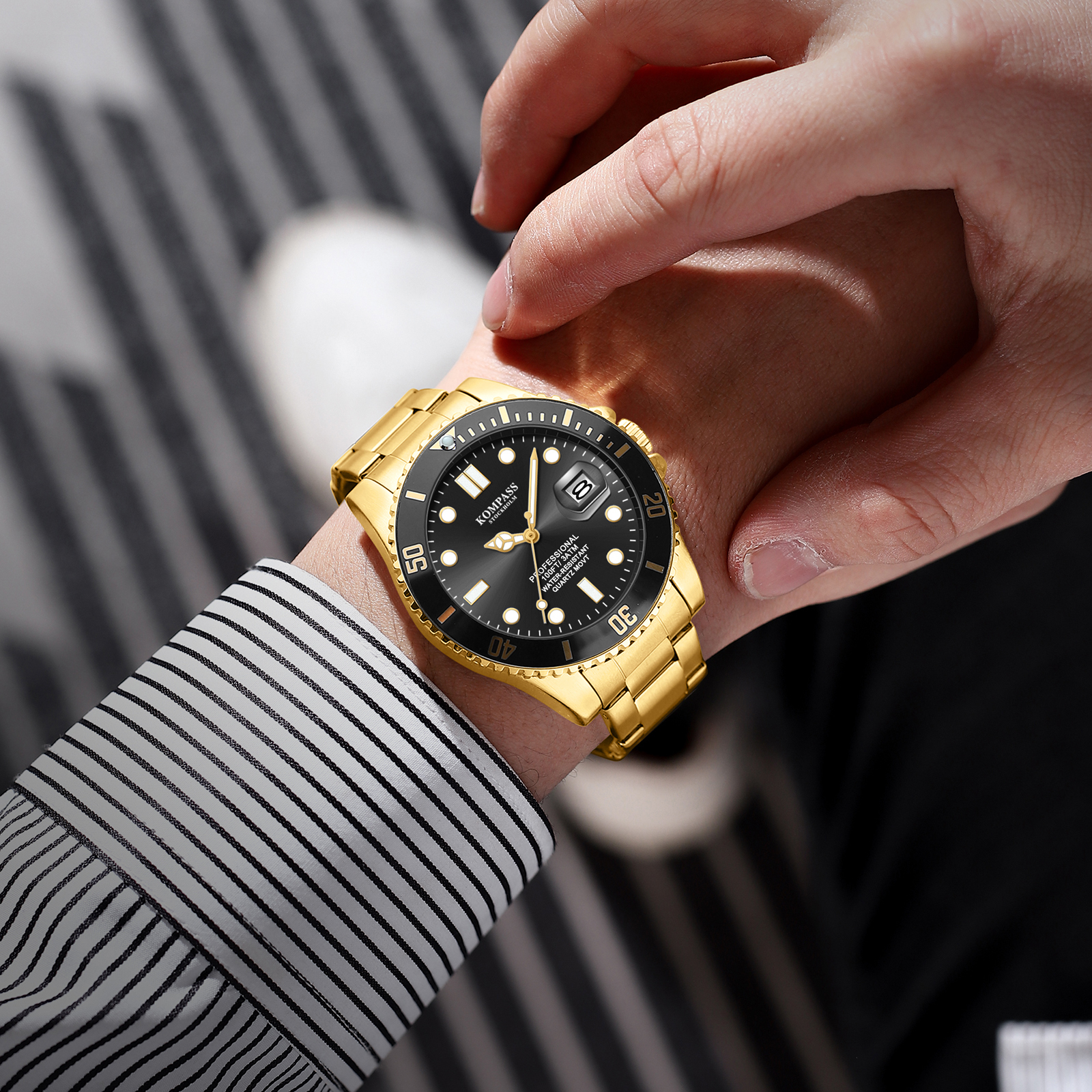 Kompass Grand Diver Gold Black - 8