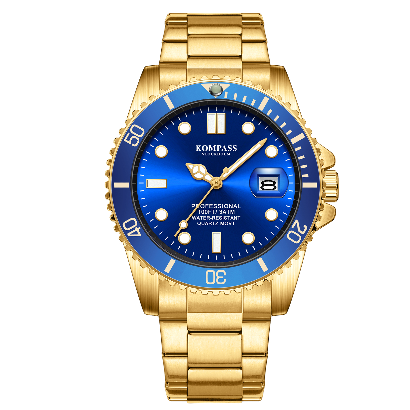 Kompass Grand Diver Gold Blue
