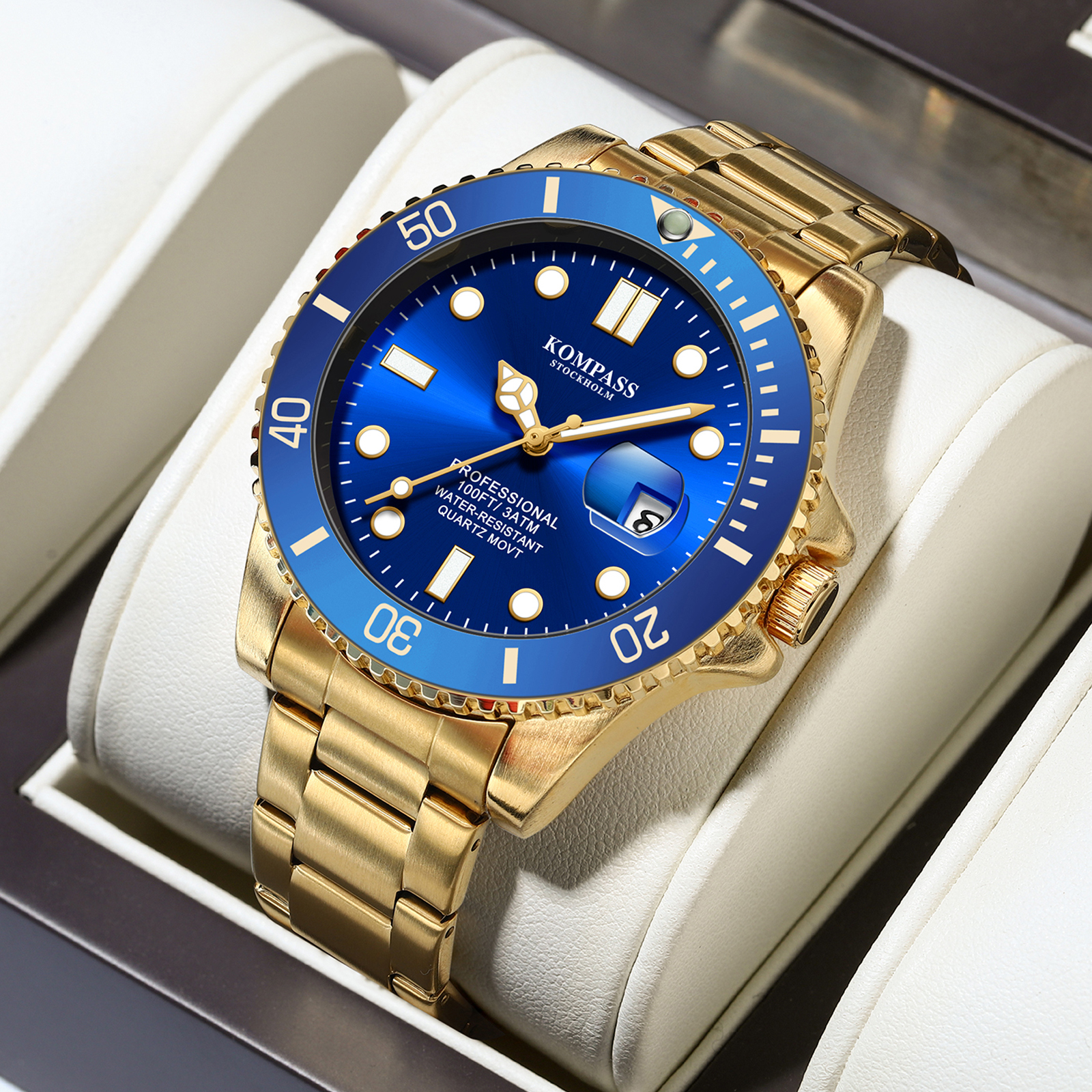 Kompass Grand Diver Gold Blue - 8