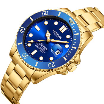 Kompass Grand Diver Gold Blue