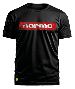 NORMA® grungy logo men's t-shirt