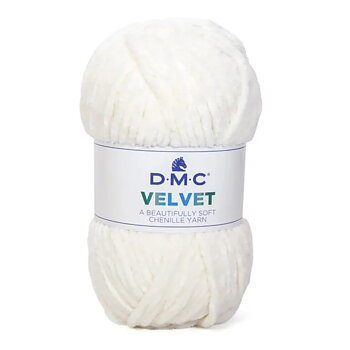 DMC Velvet  004 Naturvit  Stickfasthet 12 maskor på stickor 6,0 mm