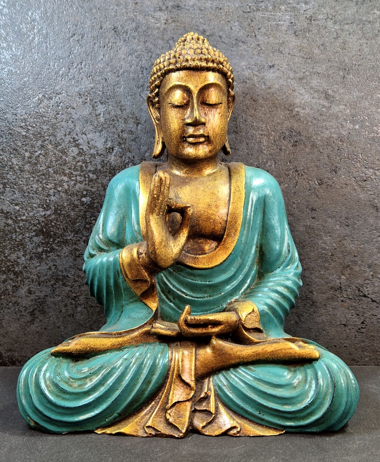 Buddha med Gyan Mudra Staty - 25 cm - 8