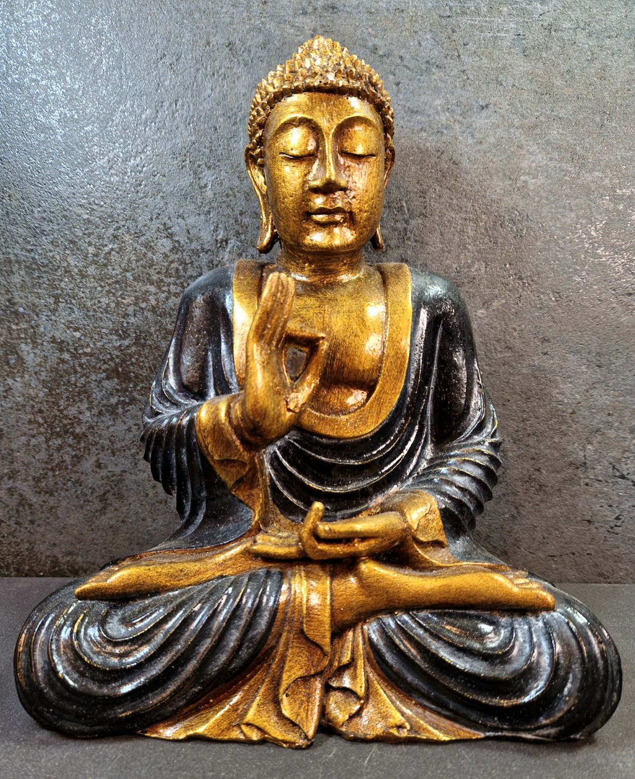 Buddha med Gyan Mudra Staty - 25 cm