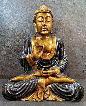 Buddha med Gyan Mudra Staty - 25 cm