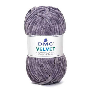 DMC Velvet 009 Grålila Stickfasthet 12 maskor på stickor 6,0 mm