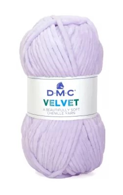 DMC Velvet 006 Ljuslila Stickfasthet 12 maskor på stickor 6,0 mm