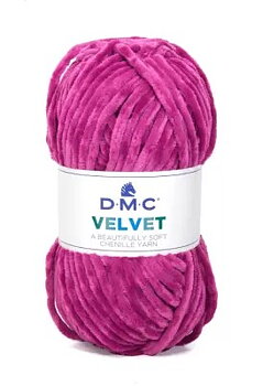 DMC Velvet 011 Rosa Stickfasthet 12 maskor på stickor 6,0 mm