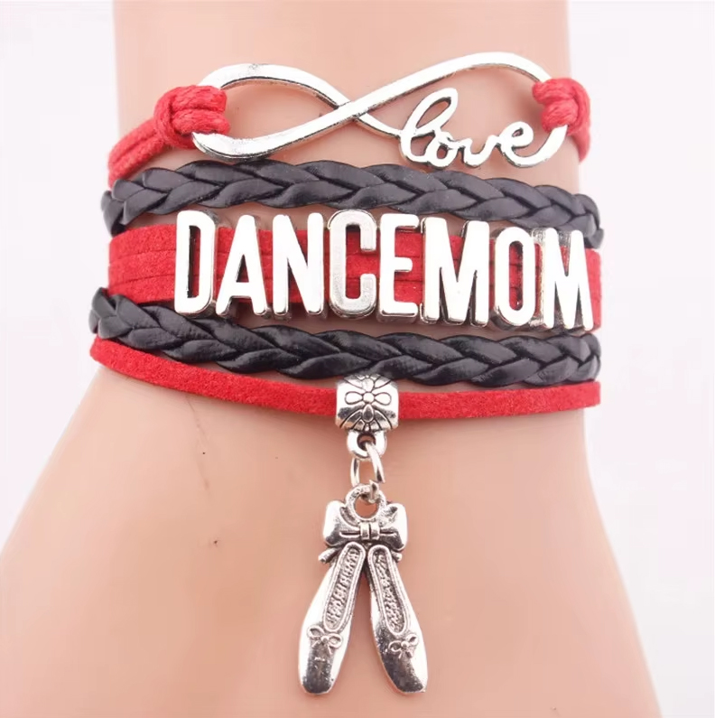 DANCE MOM armband - svart/röd
