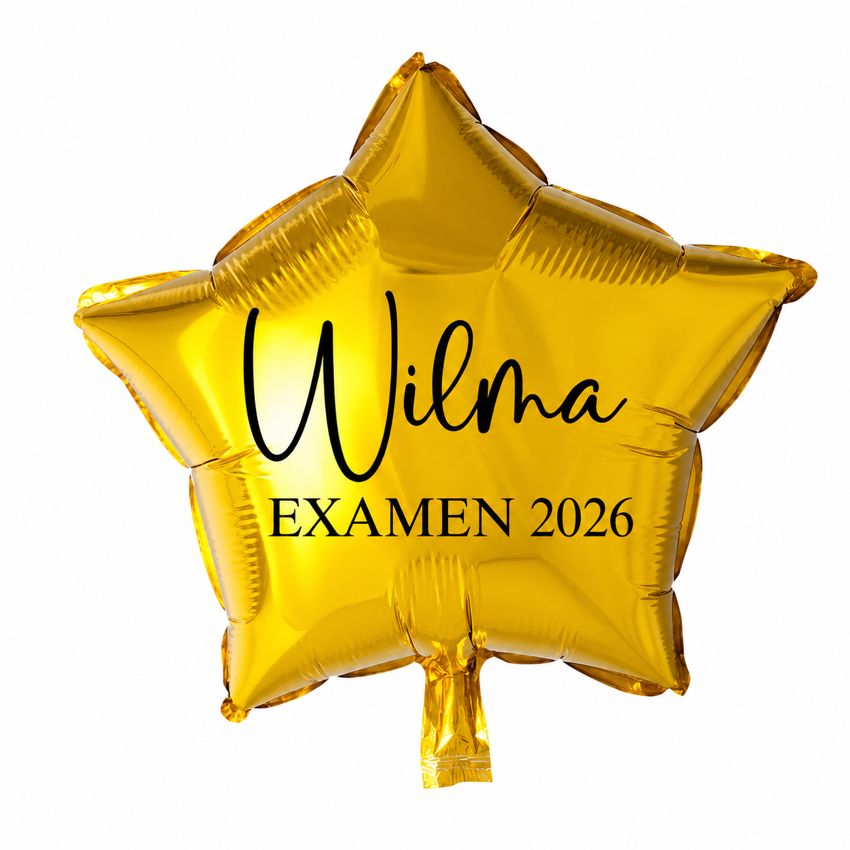 Ballong med namn Examen  