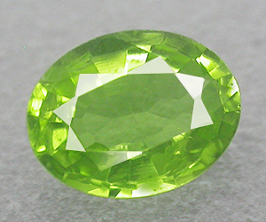 Preciosa piedra preciosa suelta de peridoto natural de forma ovalada de 1,02 ct - 3