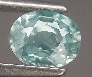 Gema suelta de circón azul natural de 0,51 ct con brillo brillante