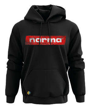 NORMA® grungy logo hoodie