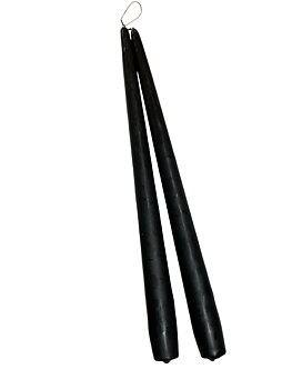 Antikljus Svart Matt 35 cm
