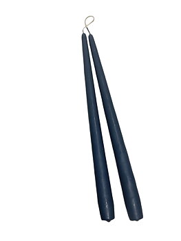 Antikljus Gråblå Matt 35 cm