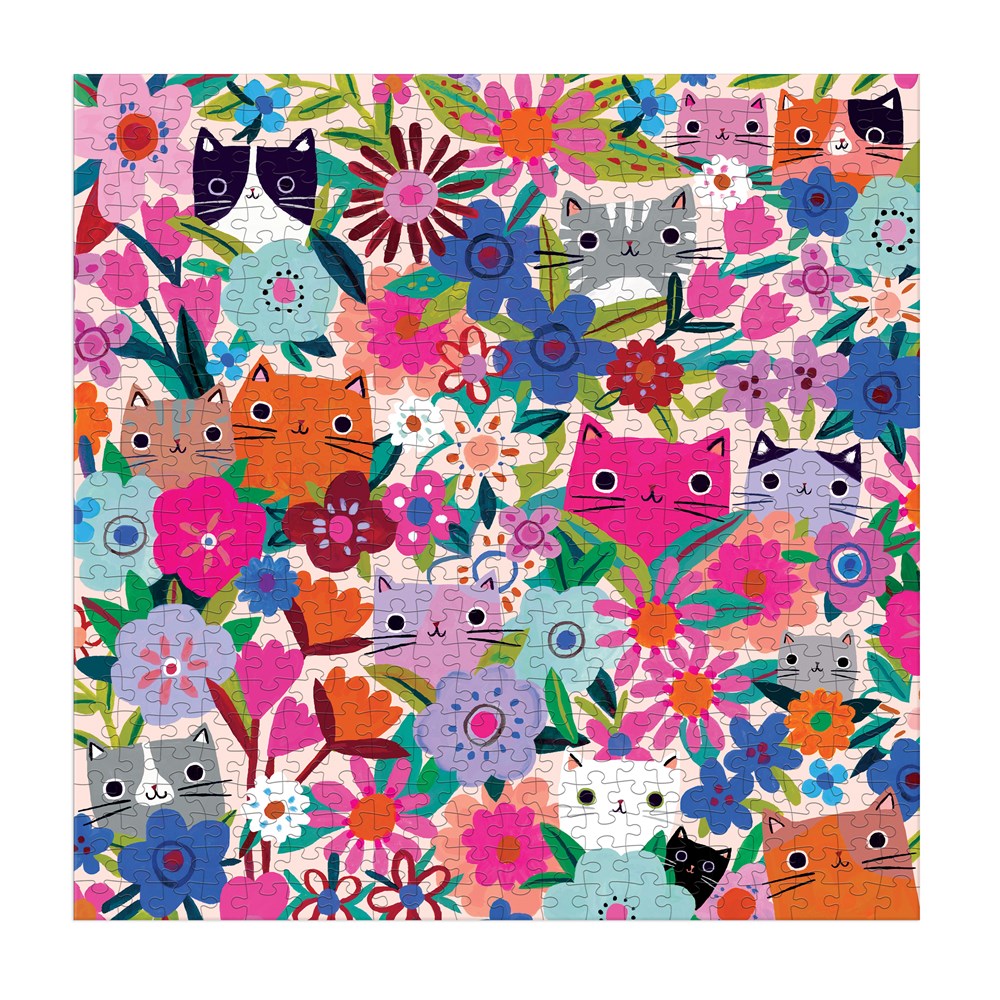  Blooming Cats 500 Piece Family Puzzle - 3