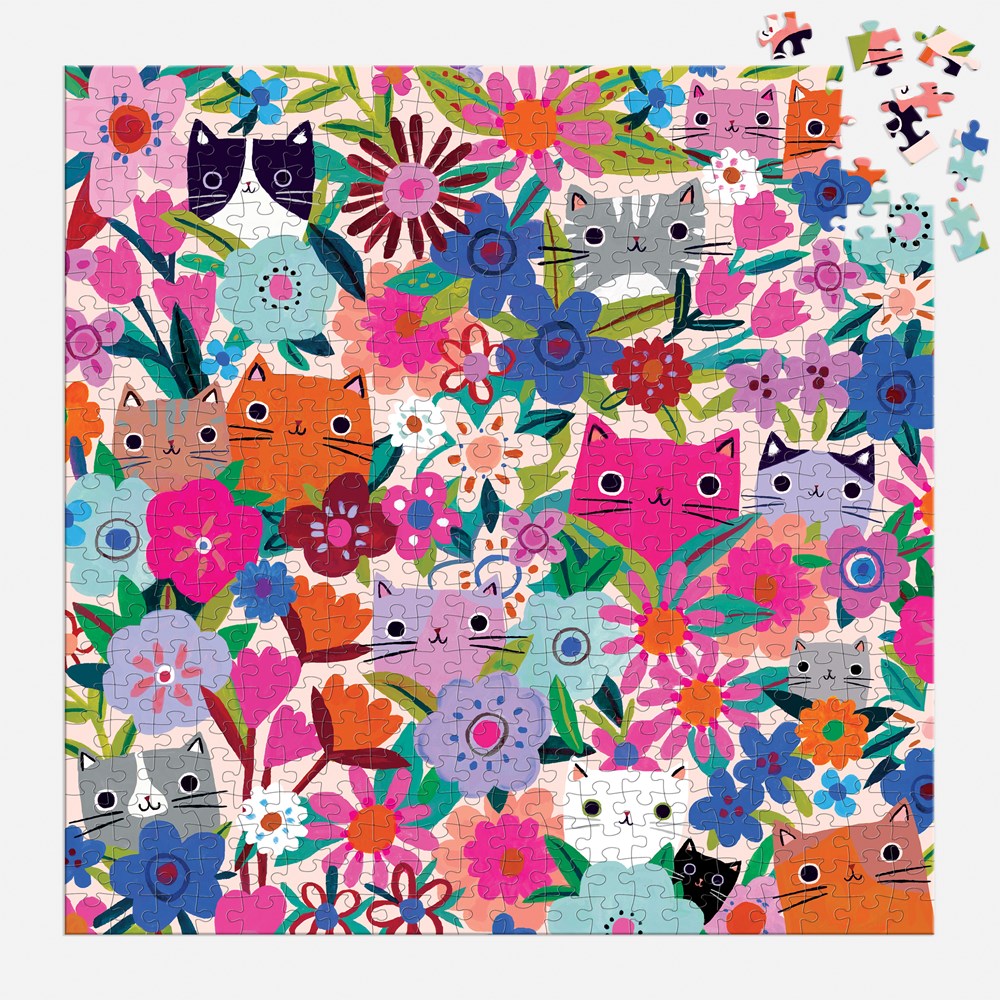  Blooming Cats 500 Piece Family Puzzle - 4