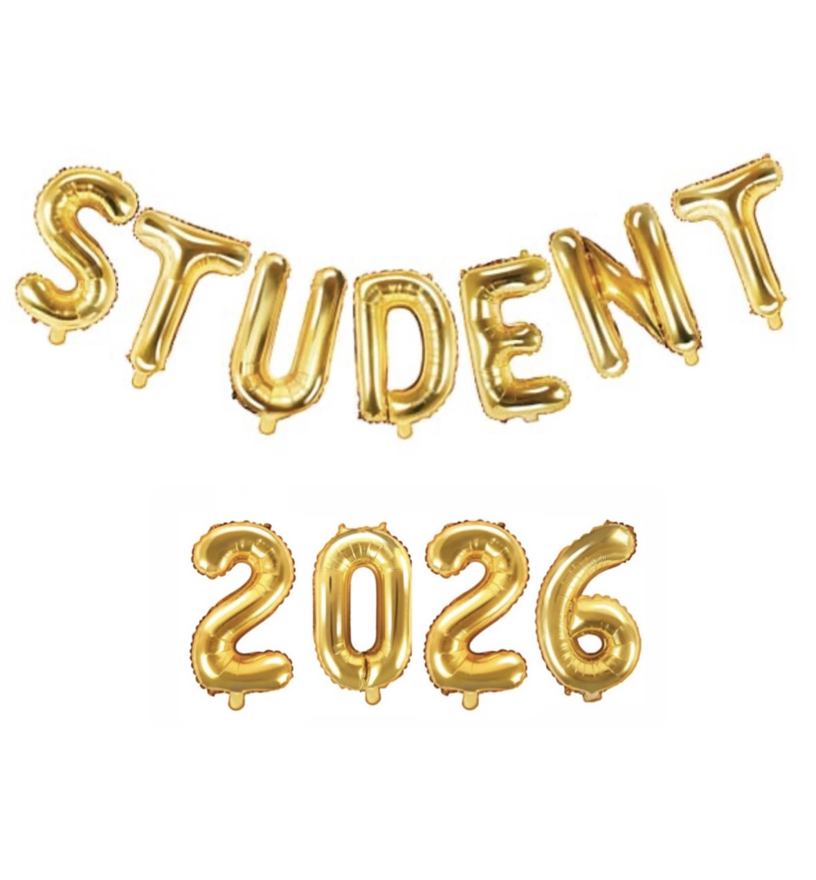 Ballonggirlang - "STUDENT 2026" - Guld