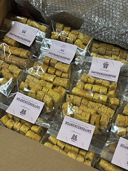 Saffransskorpor med mjölkchoklad