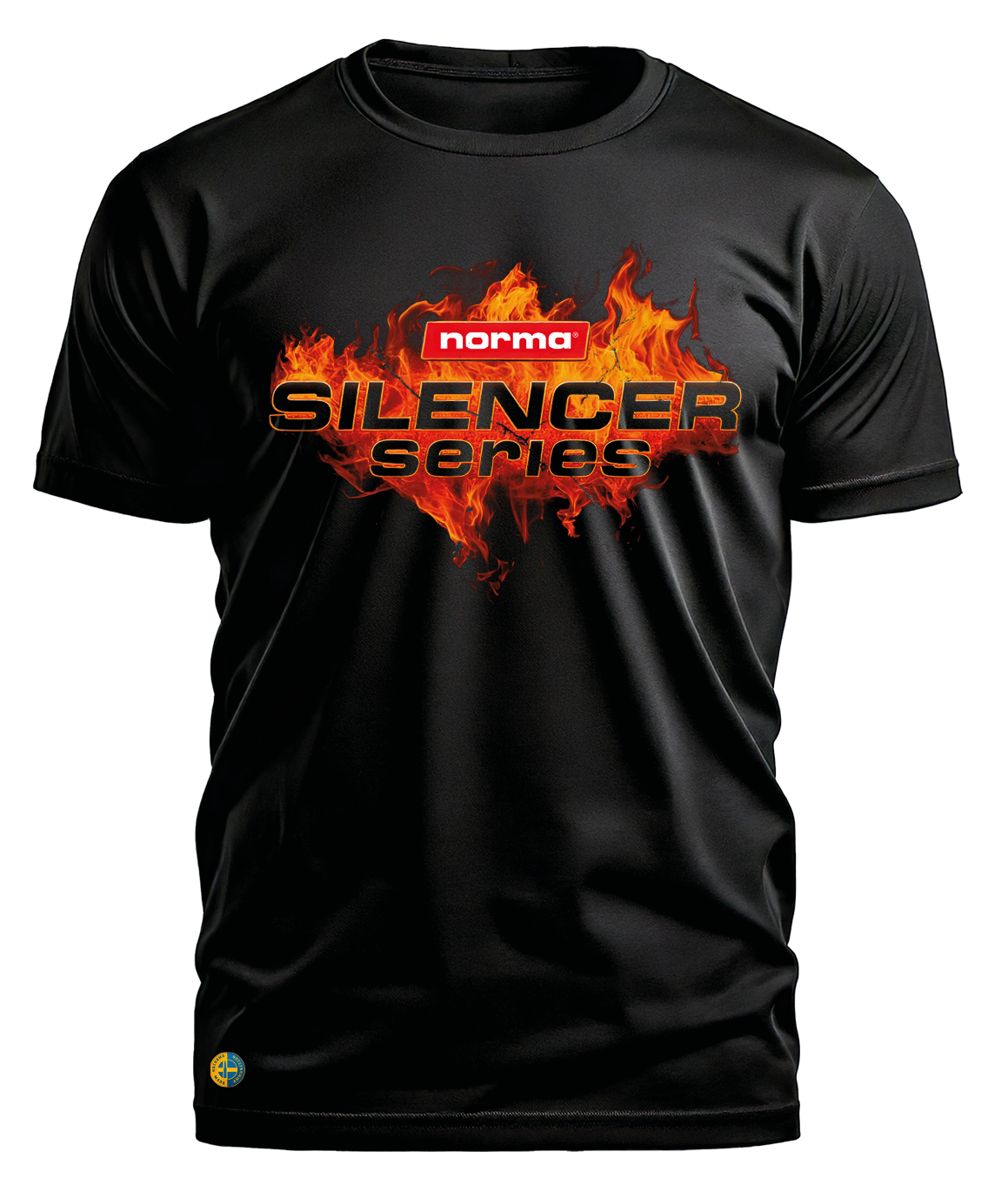 NORMA® Silencer Series on fire men's t-shirt