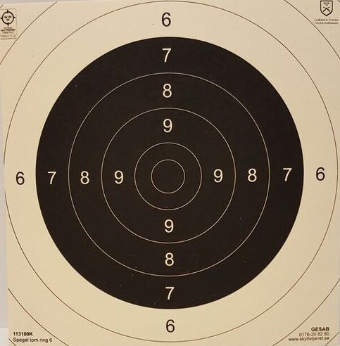 Gun mirror 25-50m, cardboard