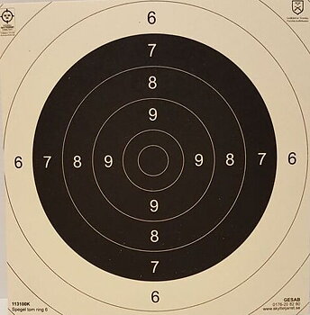 Gun mirror 25-50m, cardboard