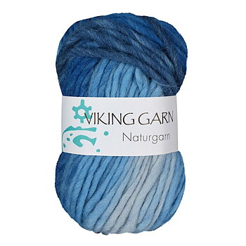 Naturgarn 50 g Multi blå 623 Viking Garn