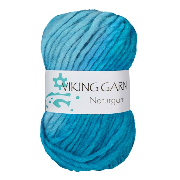 Naturgarn 50 g Multi turkos 629 Viking Garn