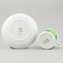 Hertha Bengtson (Elvira 1970s) Four Coffee Cups with Green Decor 10 cm