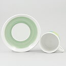 Hertha Bengtson (Elvira 1970s) Four Coffee Cups with Green Decor 10 cm