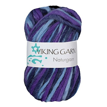 Naturgarn 50 g Multi lila/turkos 670 Viking Garn
