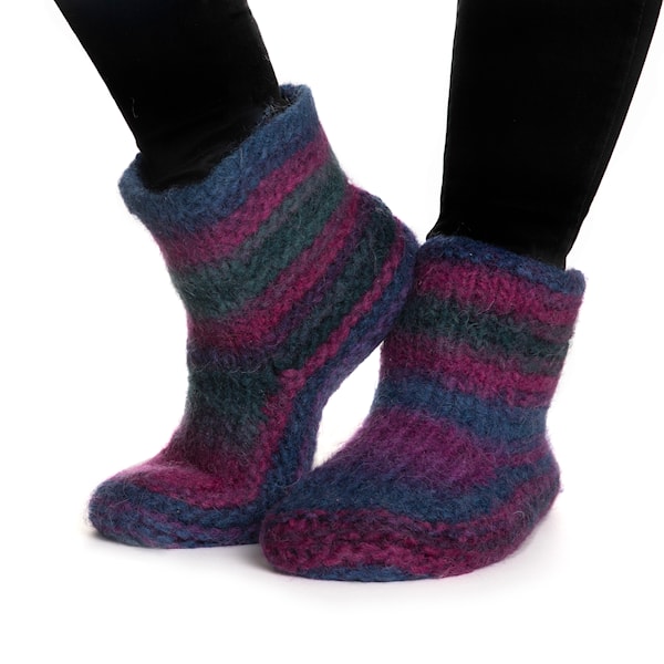 Naturgarn 50 g Multi cerise/grön 675 Viking Garn - 2