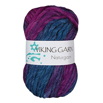 Naturgarn 50 g Multi cerise/grön 675 Viking Garn