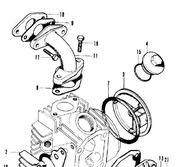 Gasket 16mm carburettor - Honda original - 2