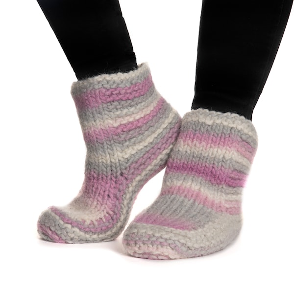 Naturgarn 50 g Multi rosa/grå 677 Viking Garn - 2