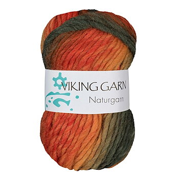 Naturgarn 50 g Multi orange/brun 659 Viking Garn