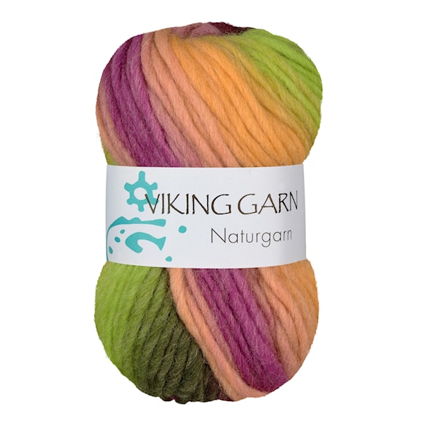 Naturgarn 50 g Multi gul/grön 644 Viking Garn