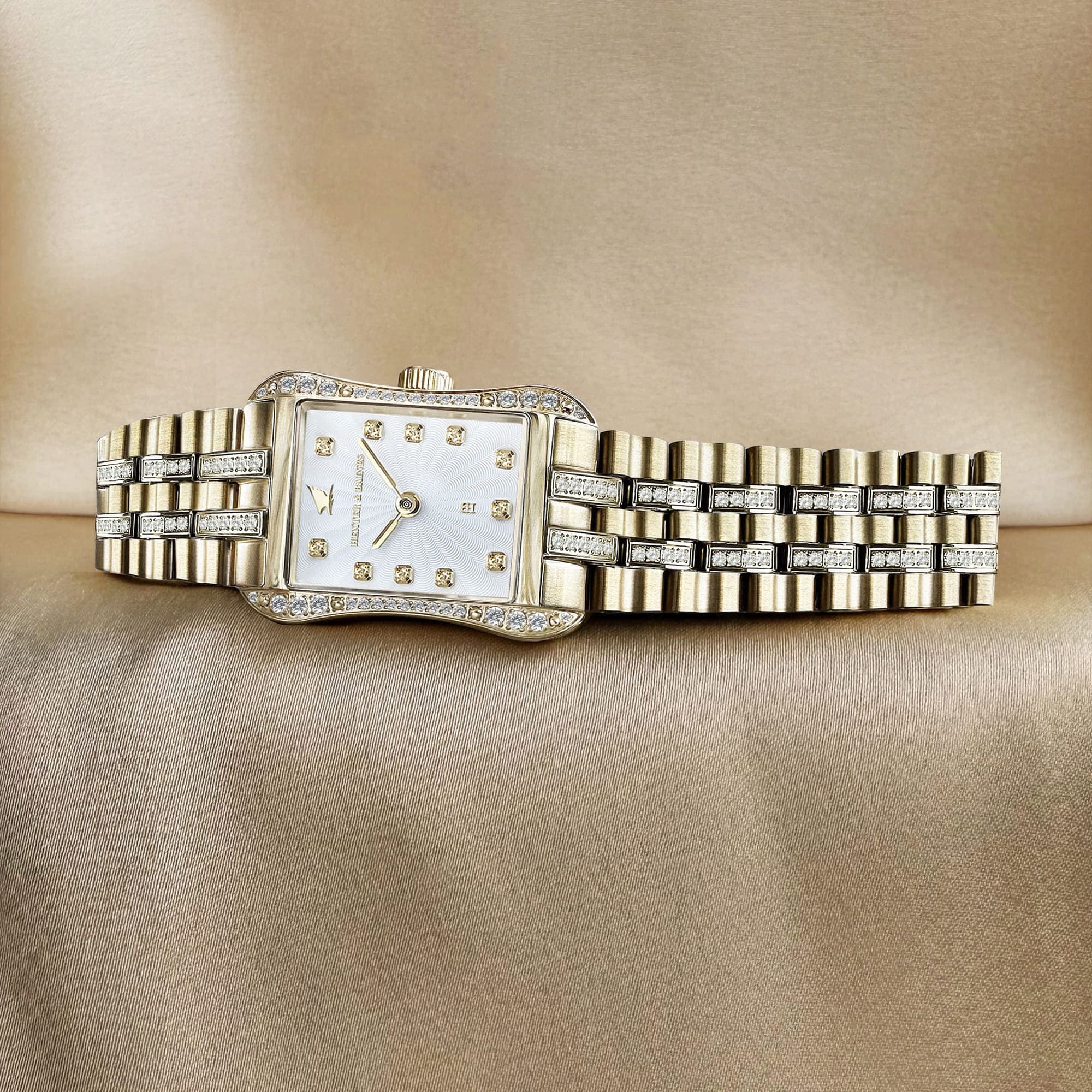 H&B Cronvas Duo Pavé, Gold & White - 4