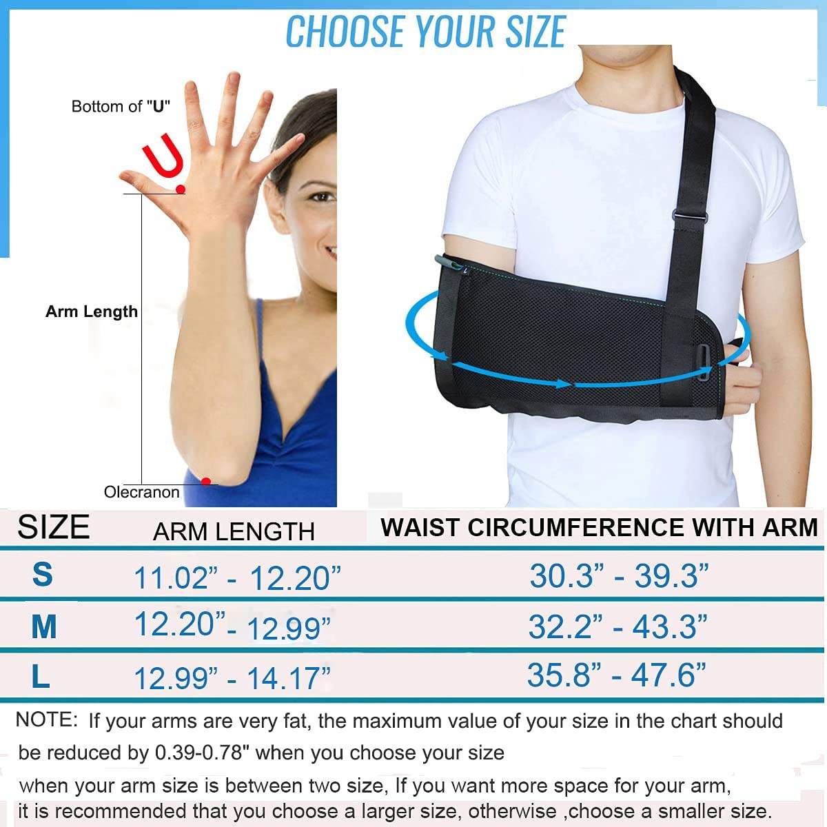 Justerbart armstöd för handled, armbåge och underarmsskador - 2