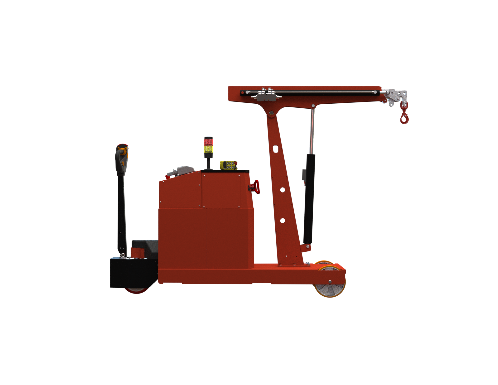 Mobil verkstadskran F1000DBR, Maxlast: 1000-250 kg / Max utligg : 2503 mm