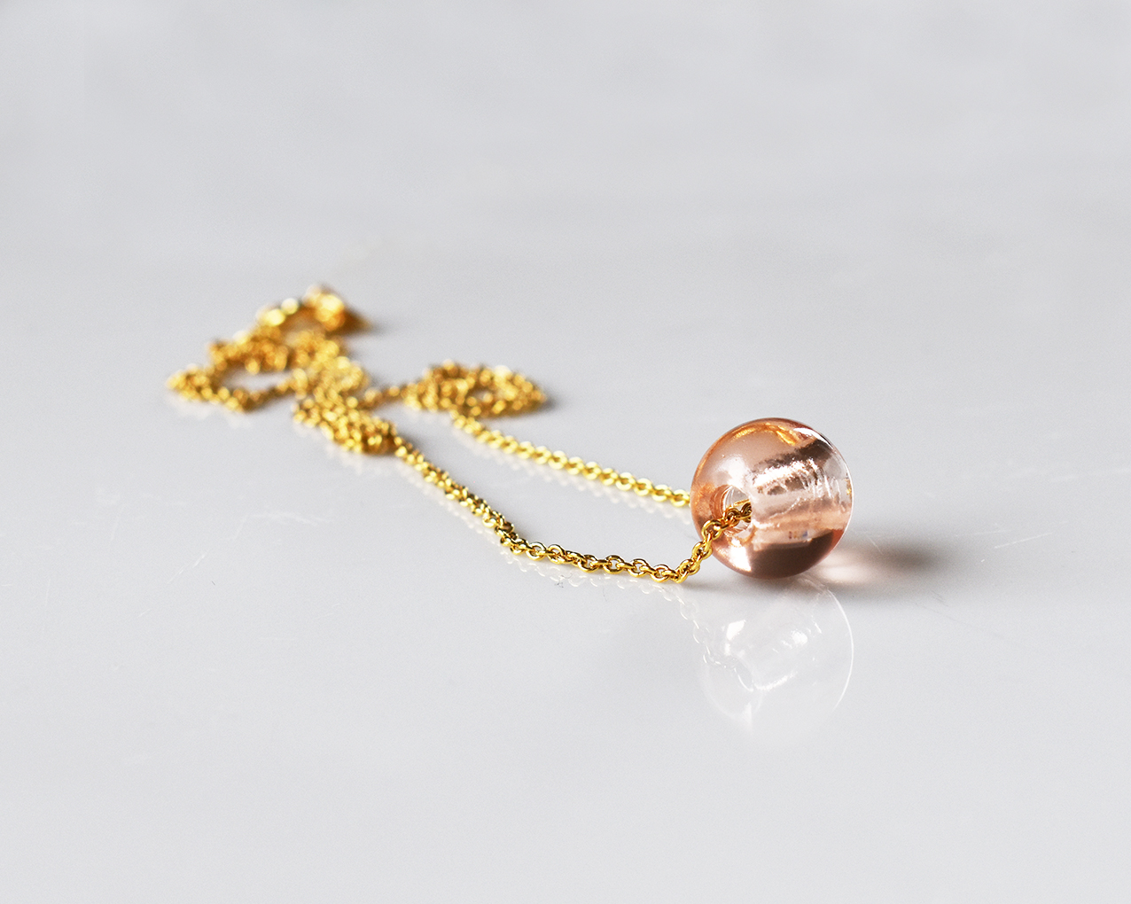 ELVES MIST - necklace in pink gold plated - 2