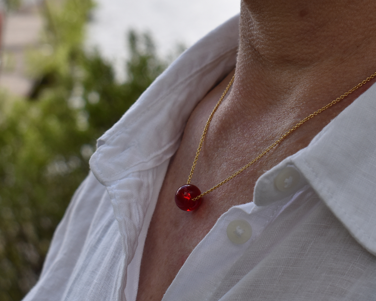 ELVES LINGON BERRY - necklace in red gold plated - 4